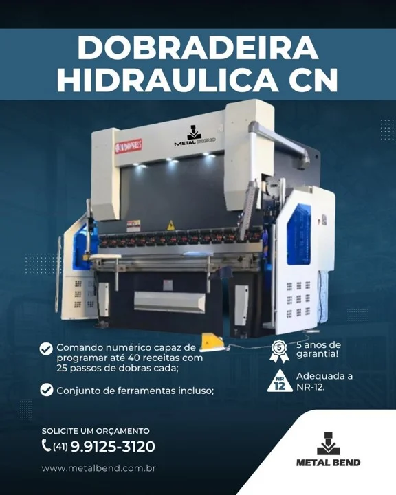 Imagem ilustrativa de Dobradeira de chapa industrial