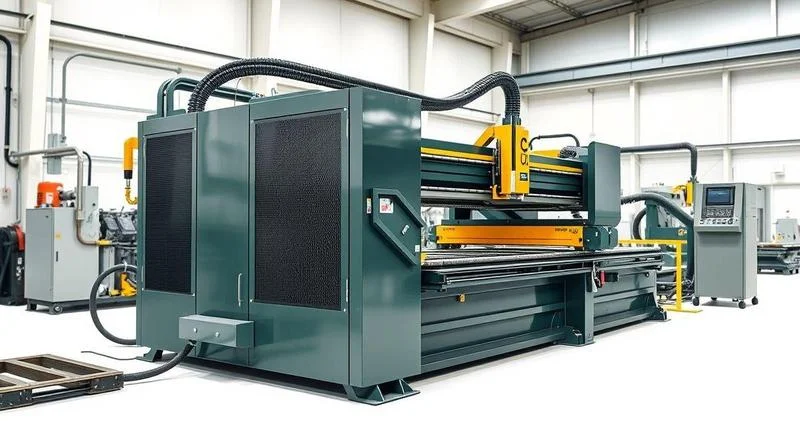 Máquina para dobrar e cortar aço